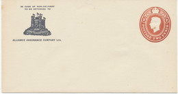 GB 1940, GVI 2d Braun Ungebrauchter Ganzsachenumschlag (ALLIANCE ASSURANCE COMPANY Ltd. = ALLIANZ VERSICHERUNG), Selten - Briefe U. Dokumente