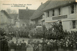 Seppois Le Bas * La Présentation Du Drapeau Français Aux Alsaciens , Sur La Place * Militaria - Andere & Zonder Classificatie