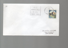 38 5363 - ITALIA  1990 ROMA, Lettera Con Annullo Targhetta " ... UIL  " - 1981-90: Storia Postale