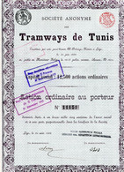 TRAMWAYS De TUNIS - Ferrovie & Tranvie