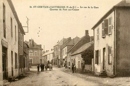 St Gervais D'auvergne * La Rue De La Gare * Quartier Du Pont Aux Cannes * Attelage - Autres & Non Classés