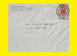 1953 TSHIKAPA  BELGIAN CONGO / CONGO BELGE =  LETTER WITH COB 292 STAMP MAILED TO THE USA = OHIO - Errors & Oddities