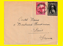 1935 TSHIKAPA  BELGIAN CONGO / CONGO BELGE =  LETTER WITH COB 176+184 STAMP MAILED TO FRANCE = PARIS - Errors & Oddities