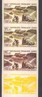 Journée Du Timbre Distribution Postale .YT 1151 De 1958 Bande De 4 Essais De Couleur Sans Trace Charnière - Unclassified