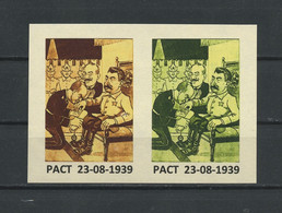 Russia & USSR-1939 "Stalin-Molotov-Ribbentrop Pact"- Projekt,  Imperforate, Reproduction - MNH** - Proofs & Reprints