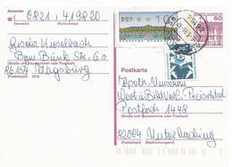 Germany , 1996 , Stationery Postcard , Aditional ATM Label - Postkarten - Gebraucht