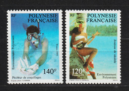 Französisch-Polynesien Fische Fischfang  MiNr. 530-531 ** Mint MNH - Ungebraucht