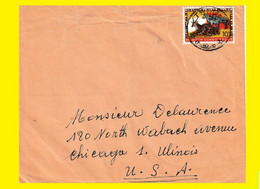 1960 TSHIKAPA  BELGIAN CONGO / CONGO BELGE =  LETTER WITH COB 361 STAMP MAILED TO USA = CHICAGO (Illinois) - Plaatfouten En Curiosa