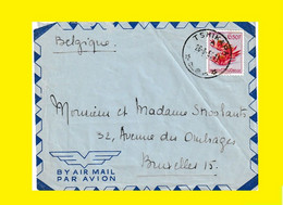 1955 TSHIKAPA  BELGIAN CONGO / CONGO BELGE =  LETTER WITH COB 317 STAMP MAILED TO BELGIUM = BRUSSELS - Errors & Oddities