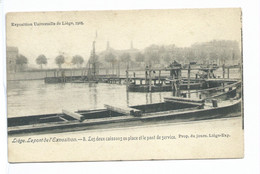Liége Le Pont De L'Exposition Les Deux Caissons En Place Et Le Pont De Service ( Expo 1905 ) - Liege