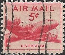 USA 1947 Air. Douglas DC-4 - 5c Red FU - 2a. 1941-1960 Usati