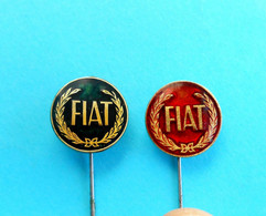 FIAT - Nice Rare Lot Of 2 Vintage Pin Badge * Car Automobile Auto Automobil Auto Spilla Distintivo Italy Italia Torino - Fiat