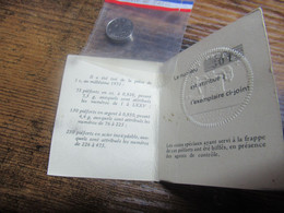 Piéfort 1 Centime 1972 Inox + Certificat - Essays & Proofs