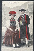 Gruss Aus Wolfach/ Mann Und Frau In Tracht - Souvenir De...