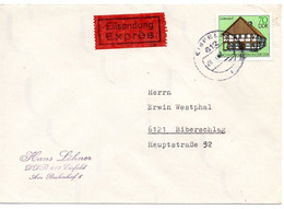 62391 - DDR - 1982 - 70Pfg Fachwerkhaeuser EF A EilBf EISFELD -> Biberschlag - Lettres & Documents