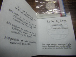 Piéfort 1 CENTIMES 1980 EN AG + SACHET+CERTIFICAT - Proeven