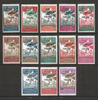 WALLIS ET FUTUNA 1930 .  Taxes . Série N°s 11 à 23 . Neufs (*) Sans Gomme . - Timbres-taxe