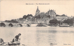 CPA - FRANCE - 45 - GIEN - Vue Générale - Une Femme Lave Son Linge Au Bord De L'eau - Edition Lioret - Gien