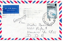 62403 - Australien - 1981 - 60c. Commonwealth Regierungstreffen EF A LpBf CLONARD -> DDR - Cartas & Documentos