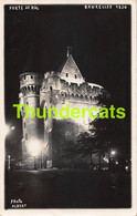 CPA BRUXELLES CARTE DE PHOTO ALBERT 1930 NUIT BIJ NACHT PORTE DE HAL - Bruxelles By Night