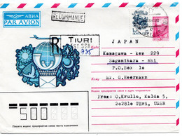 62409 - Russland / UdSSR - 1990 - 50K GALpUmschlag TYURI -> Japan - Storia Postale