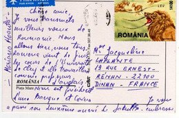 Timbre , Stamp   " Animal , Félin : Lion  " Sur Cp , Carte , Postcard Du 07/??/09 ?? - Briefe U. Dokumente