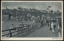 (B8489) AK Helgoland, Seebrücke 1938, Zeittypische Flaggen - Helgoland