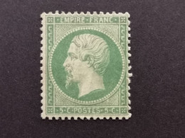 Yvert  20* Très Légère Trace De Charnière ,point Noir Non Ressortant  TB - 1862 Napoleon III