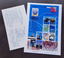 Japan The 20th Century No.12 2000 Typhoon Antarctic Dog Music Train Olympic Games Royal Wedding Ship Swimming (FDC) - Cartas & Documentos