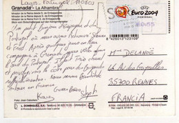 Vignette Postale Thème Football " UEFA EURO 2004 à 0,55 E " Sur Cp , Carte , Postcard Du 18/08/03 - Lettres & Documents