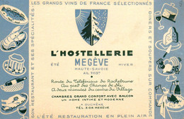 Megève * L'HOSTELLERIE , Route Du Téléférique De Rochebrune * CPA Publicitaire Illustrée - Megève