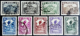 Pérou Peru 1932 Volcan Statue Bolivar Yvert 279 280 281 282 285 286 287 288 289 O Used - Volcans