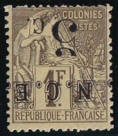 Nouvelle Calédonie N°10a - Surcharge Renversée - Neuf * Avec Charnière - TB - Unused Stamps