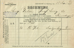 Facture Ancienne 1891 ► Fisch- Und Delicatess- Waaren - GA. GEHRHUS - BERGEDORF Bei HAMBURG - 1891 /Fh53c - Other & Unclassified