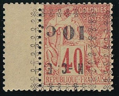 Nouvelle Calédonie N°13a - Surcharge Renversée à Cheval - Neuf * Avec Charnière - TB - Unused Stamps