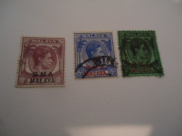 MALAYA   USED  STAMPS  3  KINGS   OVERPRINT - Malayan Postal Union