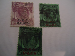 MALAYA   USED  STAMPS  3  KINGS   OVERPRINT - Malayan Postal Union