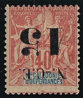 Nouvelle Calédonie N°66c - Variété Surcharge Renversée - Neuf * Avec Charnière - TB - Unused Stamps