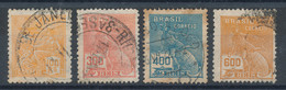 Brésil - Lot De 4 Timbres Divers - Used Stamps