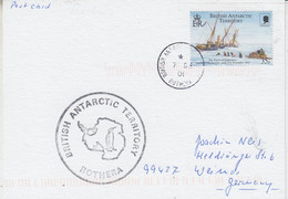 British Antarctic Territory (BAT)  Card  Ca Rothera 7 DE 2001 (AT224) - Storia Postale