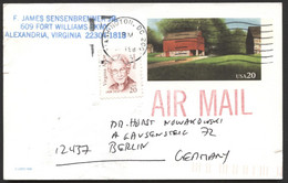 USA UX198 Postal Card Used To Germany Airmail 1995 - 1981-00