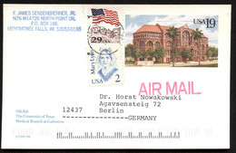 USA UX155 Postal Card Used Washington DC C To Germany Airmail 1996 - 1981-00