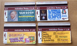 ITALIA 2022, 4 ROME METRO TICKETS - Europa