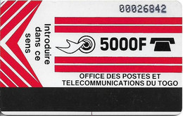 Togo - OPTT (Autelca) - Logo 5000 (Light Red), 1991, 5.000Units, Used - Togo