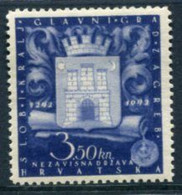 CROATIA 1943 700th Anniversary Of Zagreb MNH / **. Michel 97 - Croatie