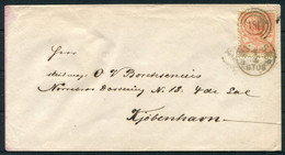 Denmark 4sk (large Oval Type) 181 Numeral (Railway) Cover - Copenhagen - Brieven En Documenten