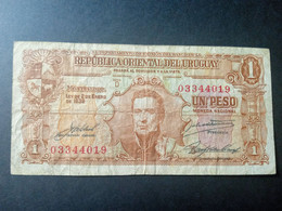URUGUAY 1 PESO 1939 P 35 USED USADO - Uruguay