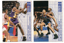 2 Cartes Pamini Club Basket Ball *  N;384 Eddie Jones  Los Ange& 388 Derrick Colemen  New Jersey Nets USA - Basket-ball