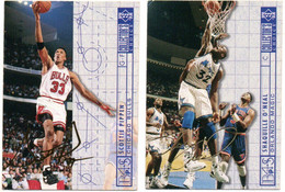 2 Cartes Pamini Club Basket Ball *  N;375 Scottie Pippen Chicago Bulls & 390 Shaquille ONeal Orlando Magic   USA - Basket-ball