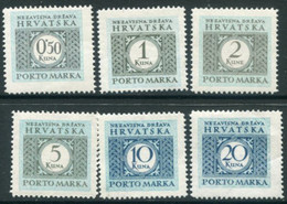 CROATIA 1942 Postage Due Perforated 11½ MNH / **.  Michel Porto 11-16A - Croatie
